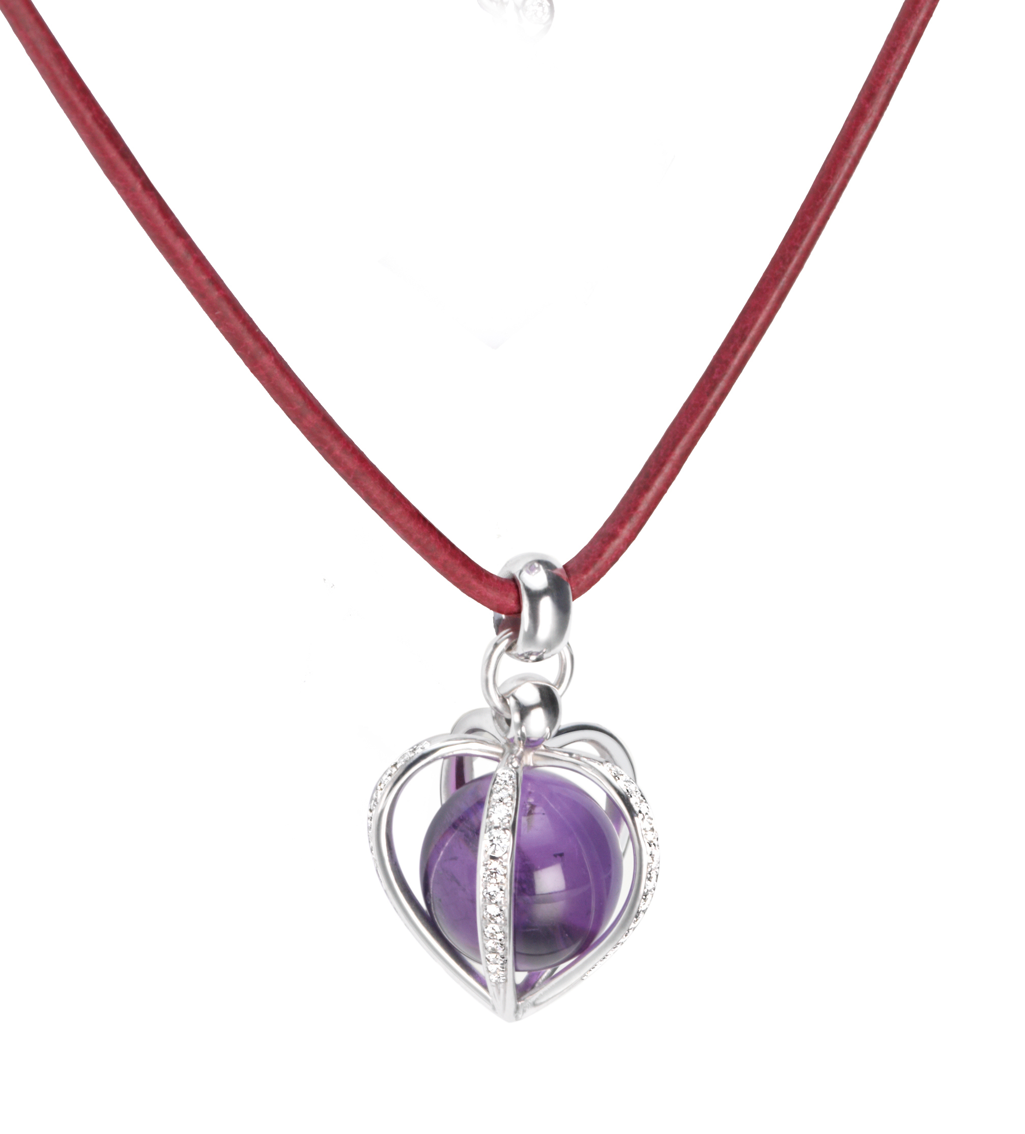 21-20050 pendant with amethyst and diamonds