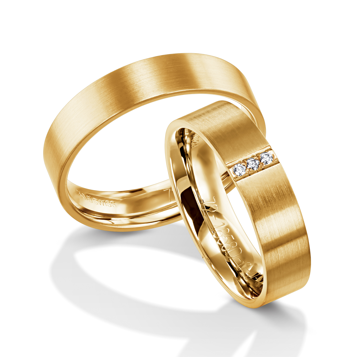 72-1858D-0-0 wedding bands, wedding rings, in gold, platinum, palladium, bicolor, with diamonds, Ringdividuell, individual