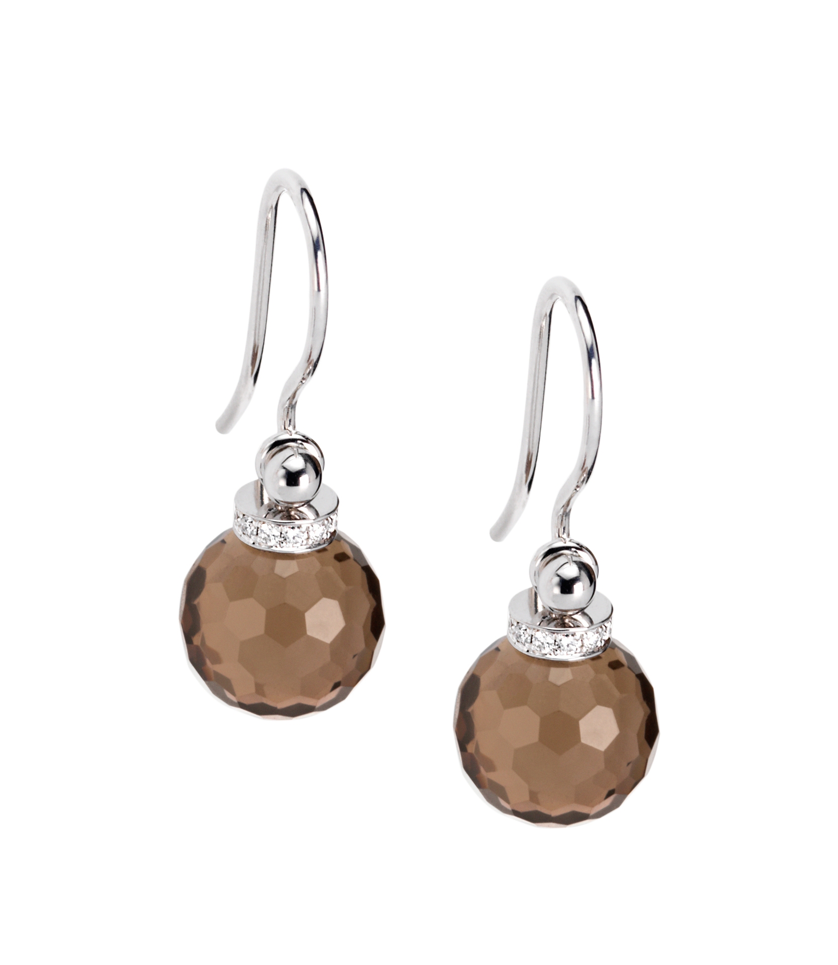 earrings smokey quartz and diamonds Furrer Jacot