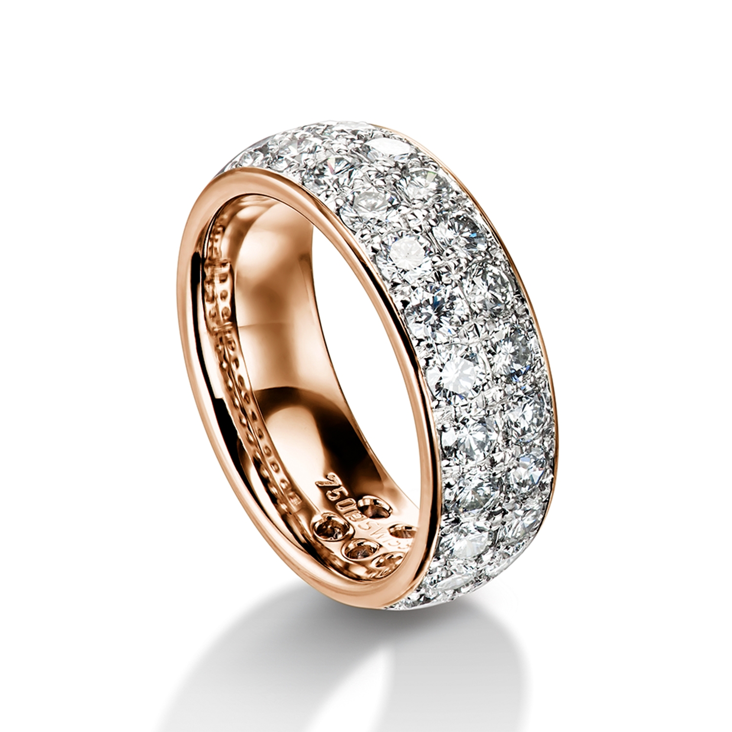 Diamond rings in gold, platinum and palladium with diamonds Furrer Jacot