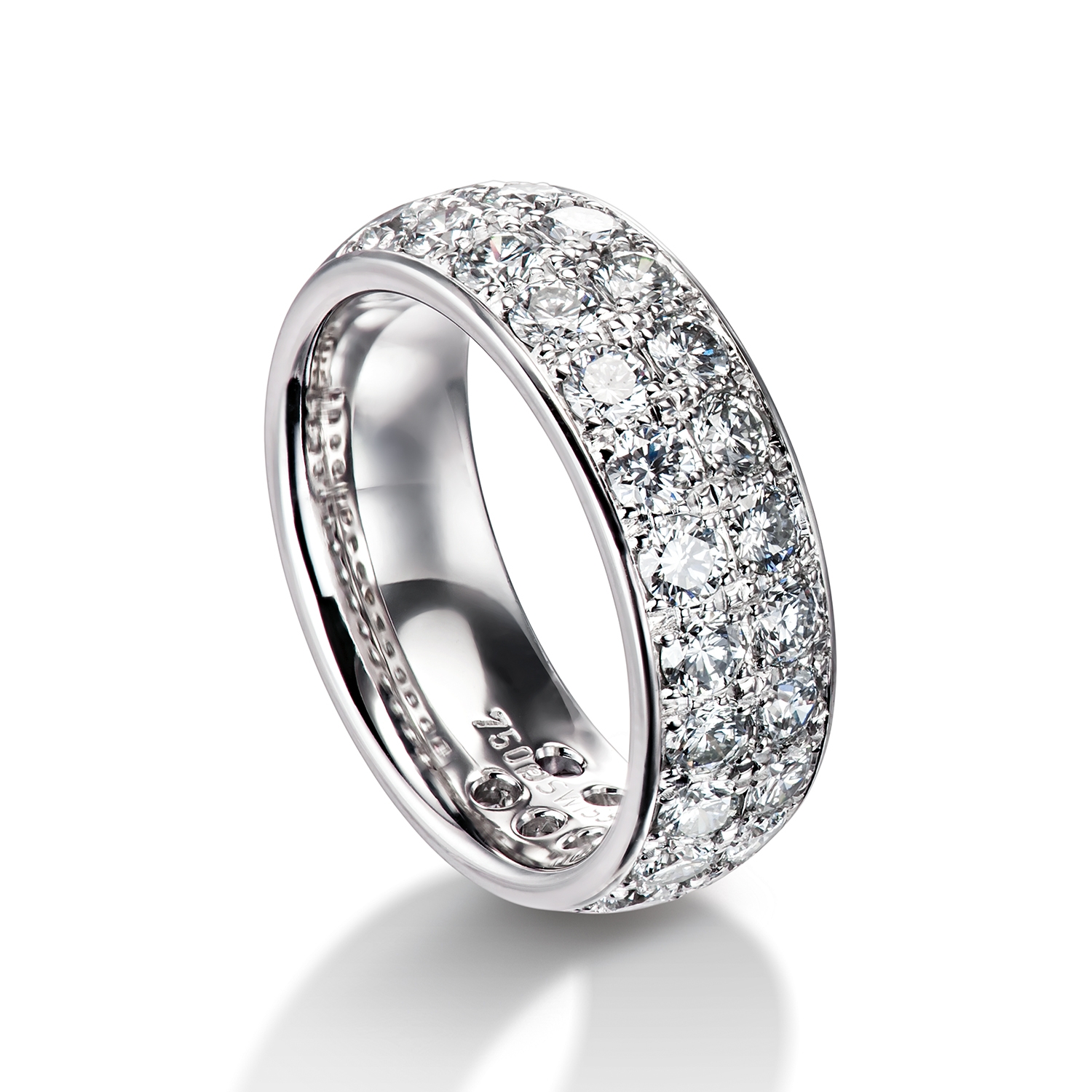 Diamond rings in gold, platinum and palladium with diamonds Furrer Jacot