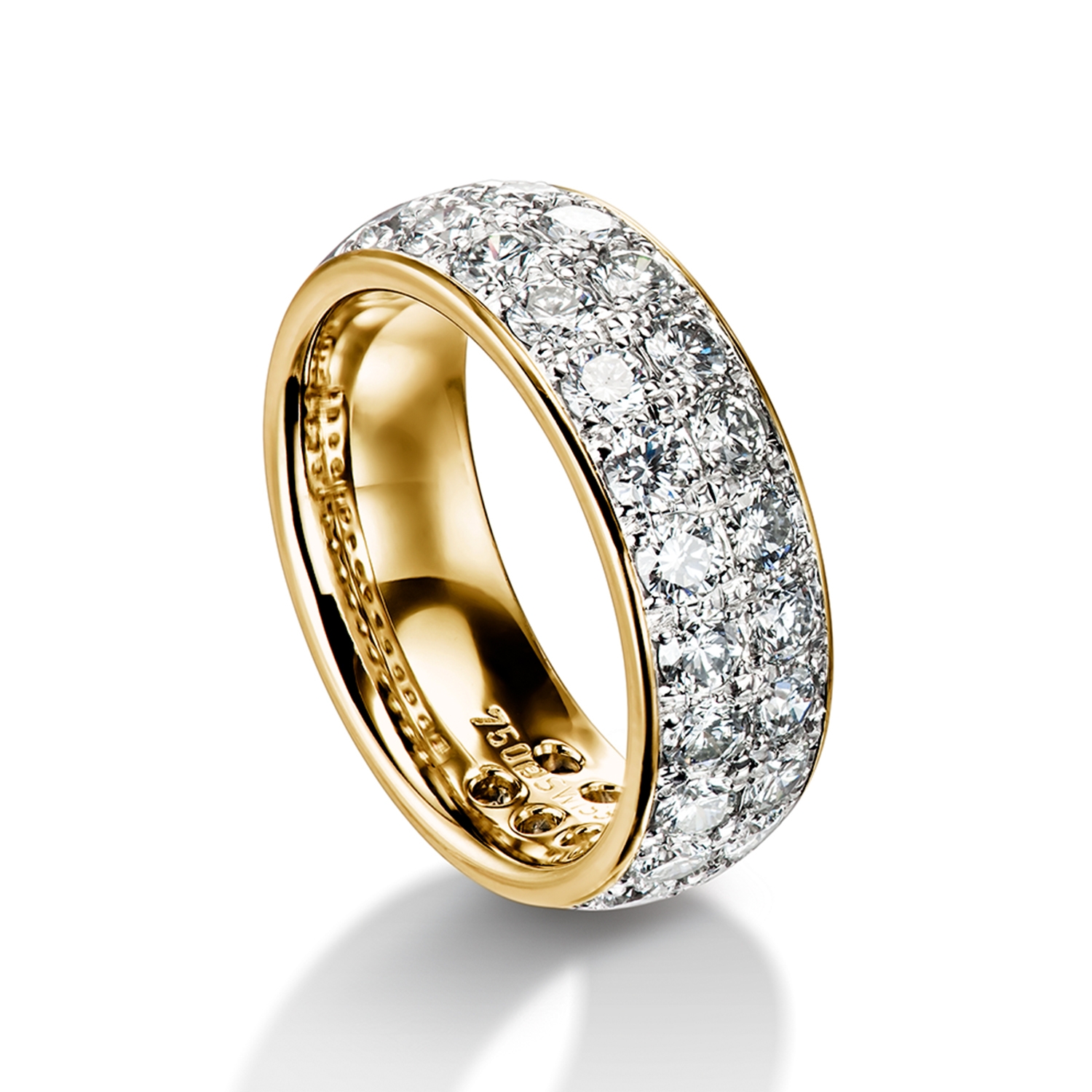 Diamond rings in gold, platinum and palladium with diamonds Furrer Jacot