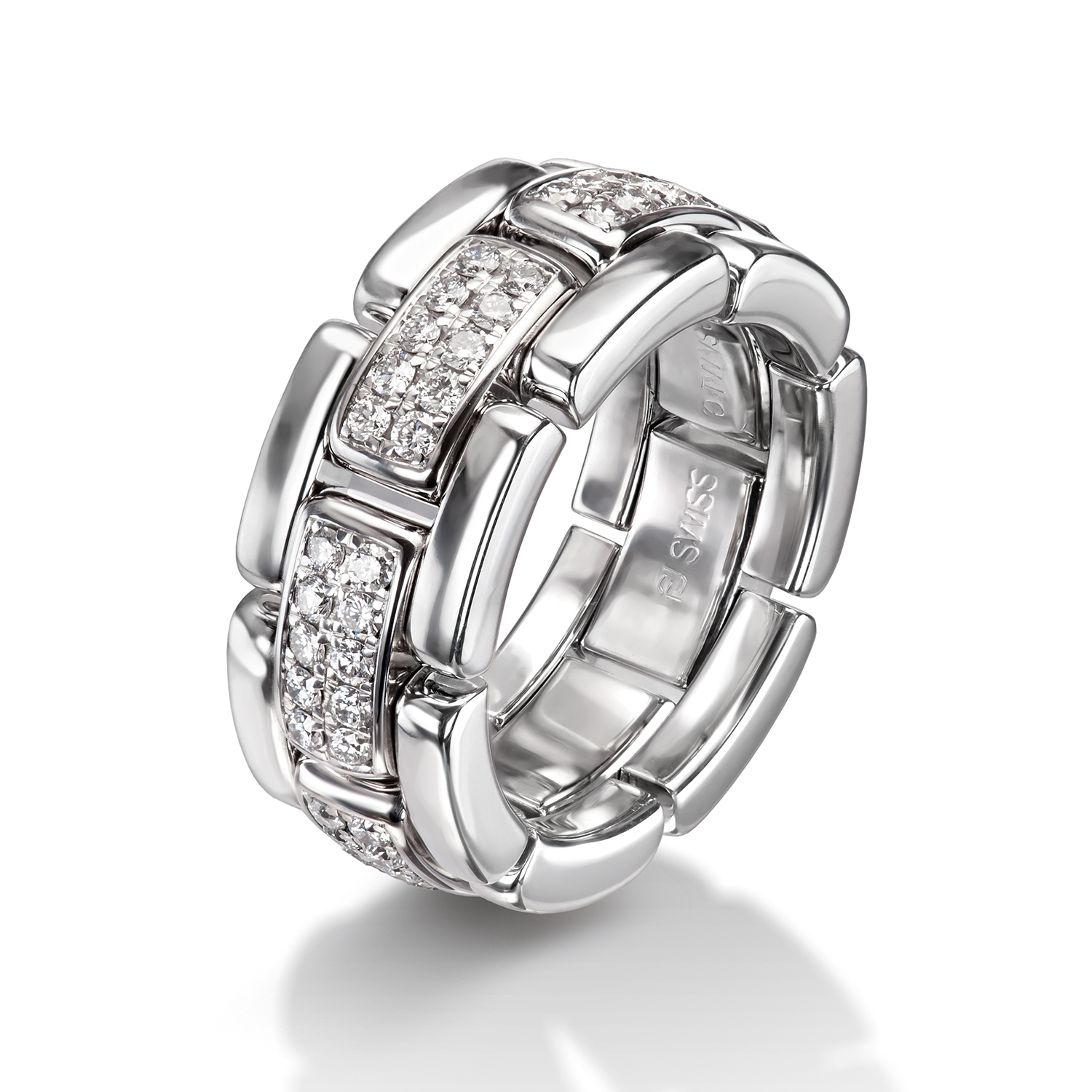 Diamond rings in gold, platinum and palladium with diamonds Furrer Jacot