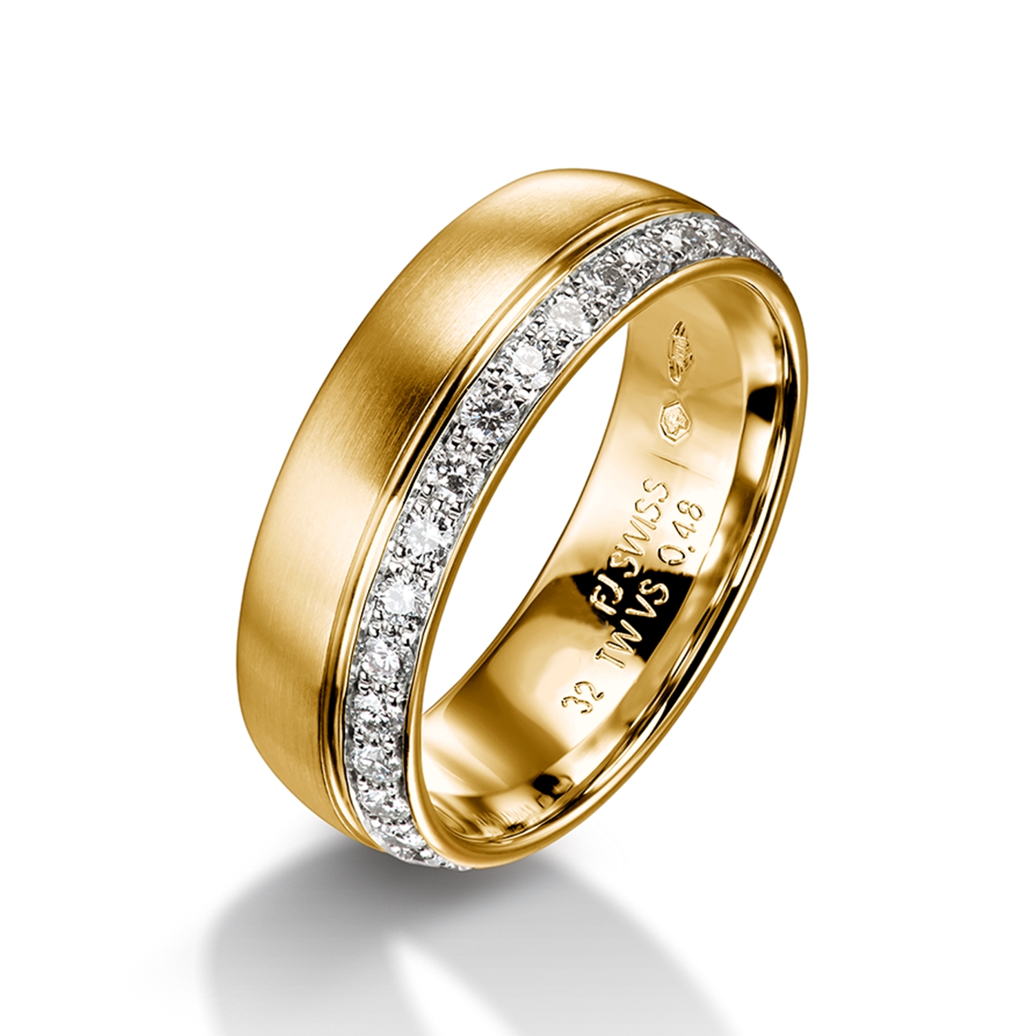 Diamond rings in gold, platinum and palladium with diamonds Furrer Jacot