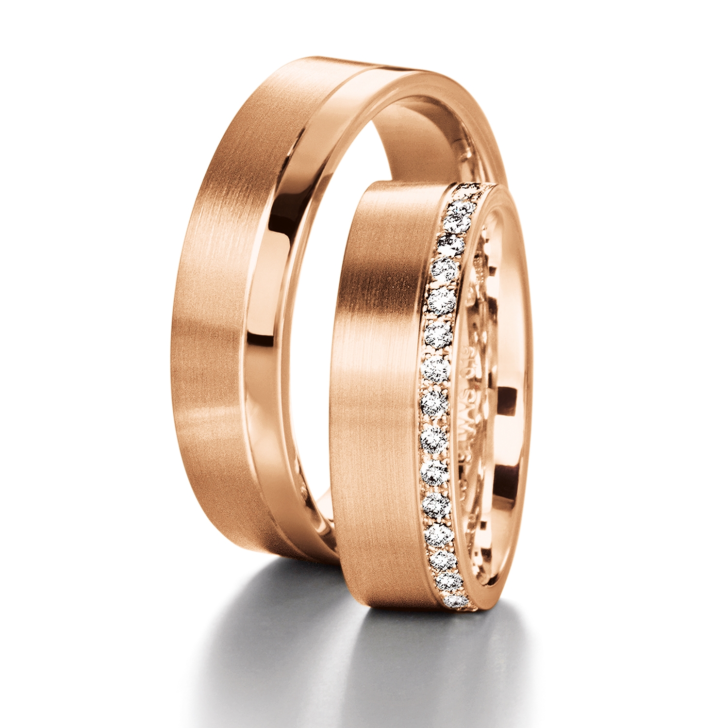 Diamond rings in gold, platinum and palladium with diamonds Furrer Jacot