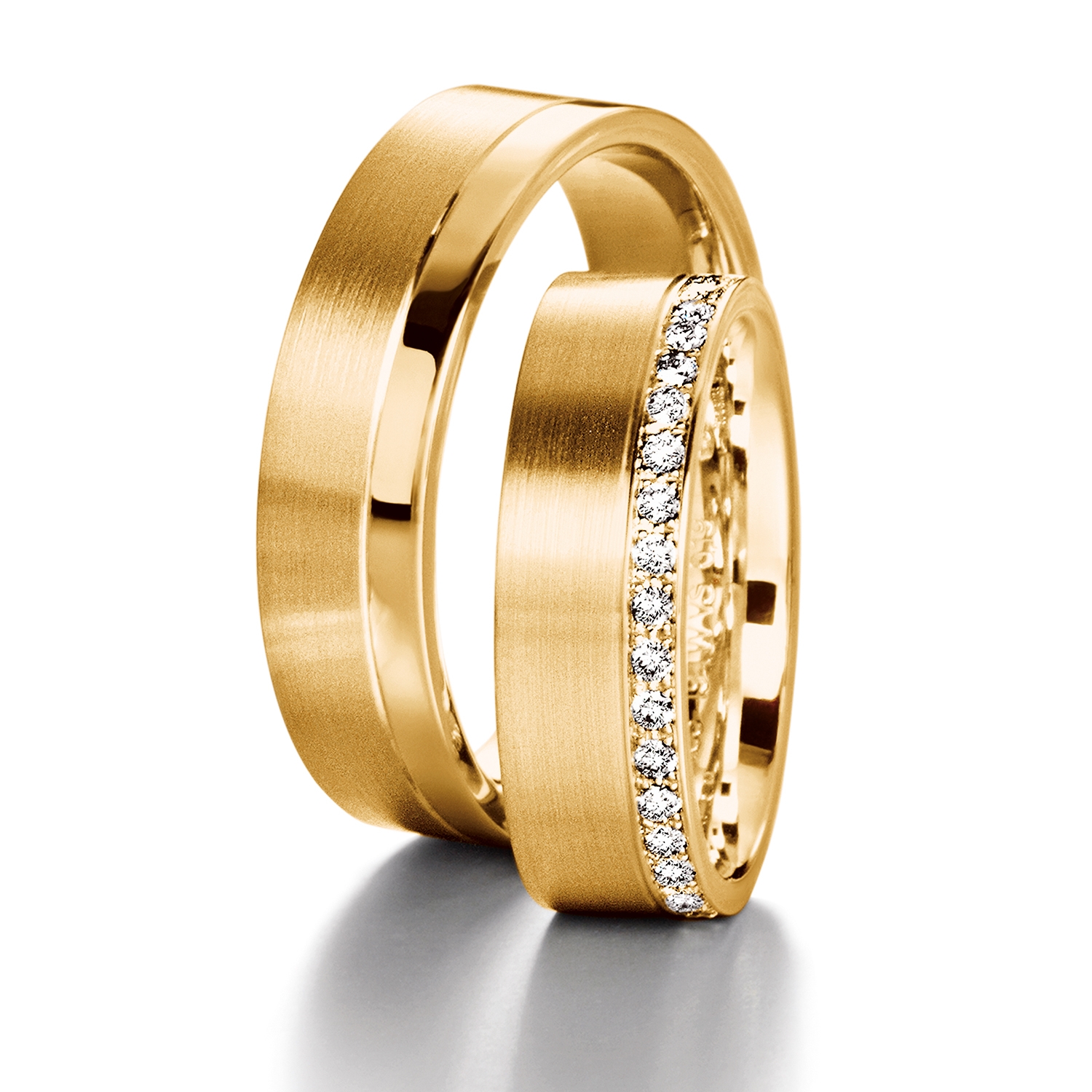 Diamond rings in gold, platinum and palladium with diamonds Furrer Jacot