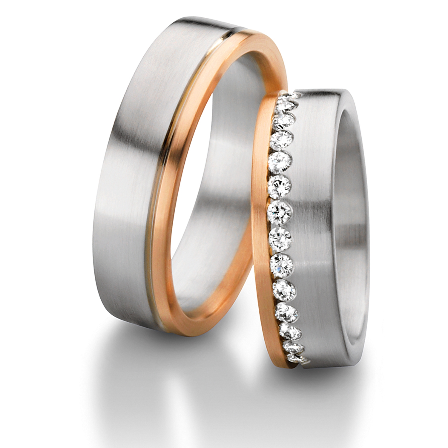 Diamond rings in gold, platinum and palladium with diamonds Furrer Jacot