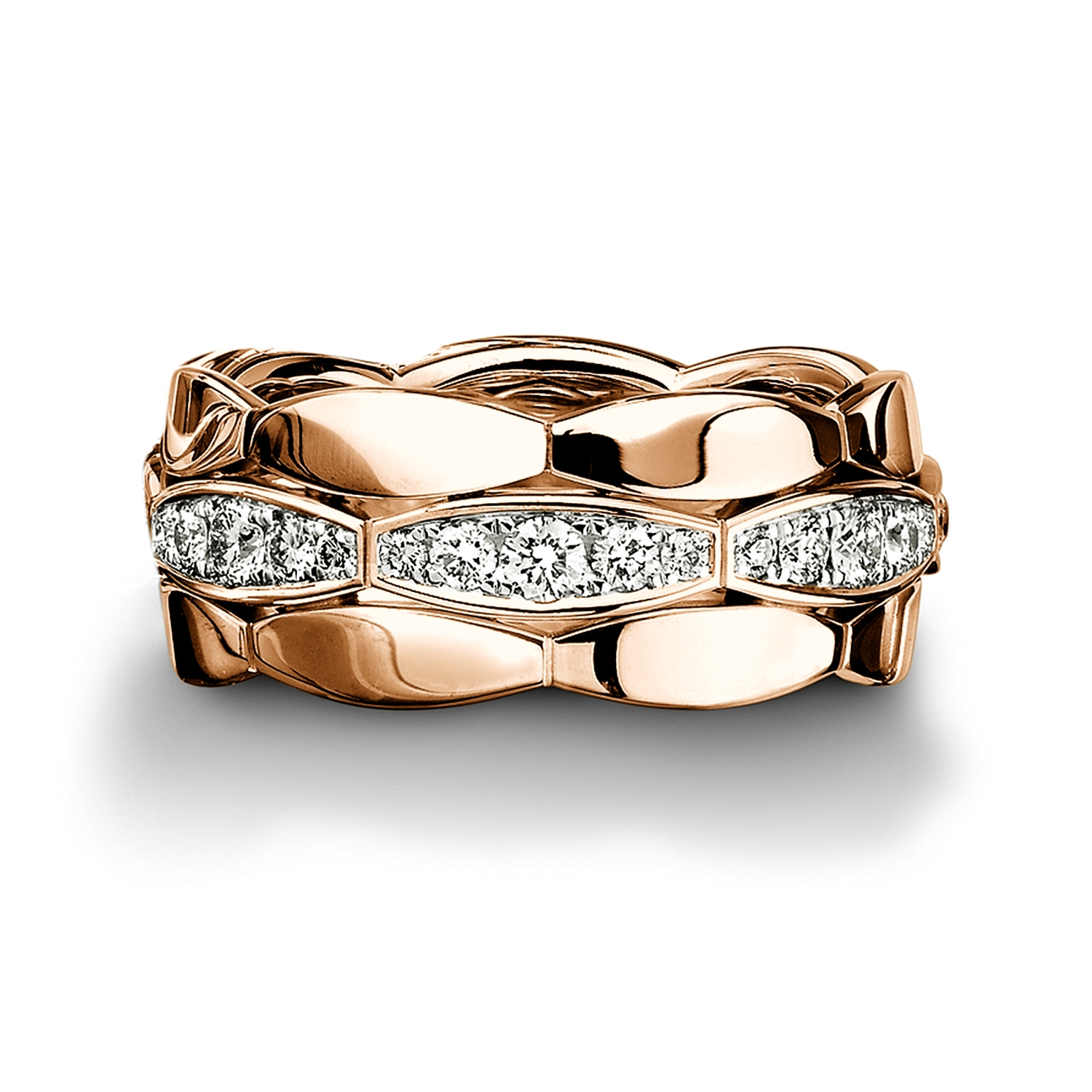 Diamond rings in gold, platinum and palladium with diamonds Furrer Jacot