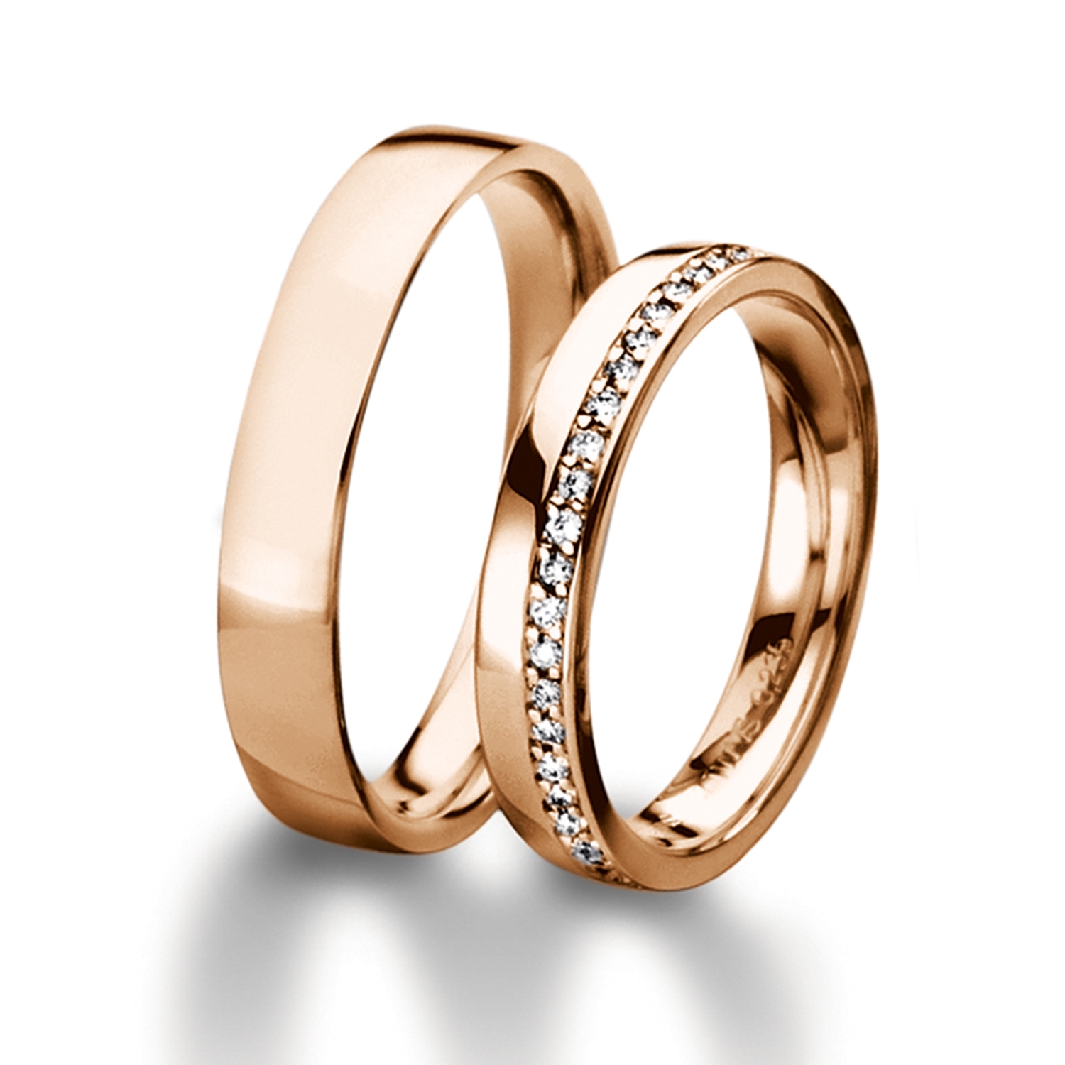 Diamond rings in gold, platinum, palladium, carbon and black with diamonds Furrer Jacot