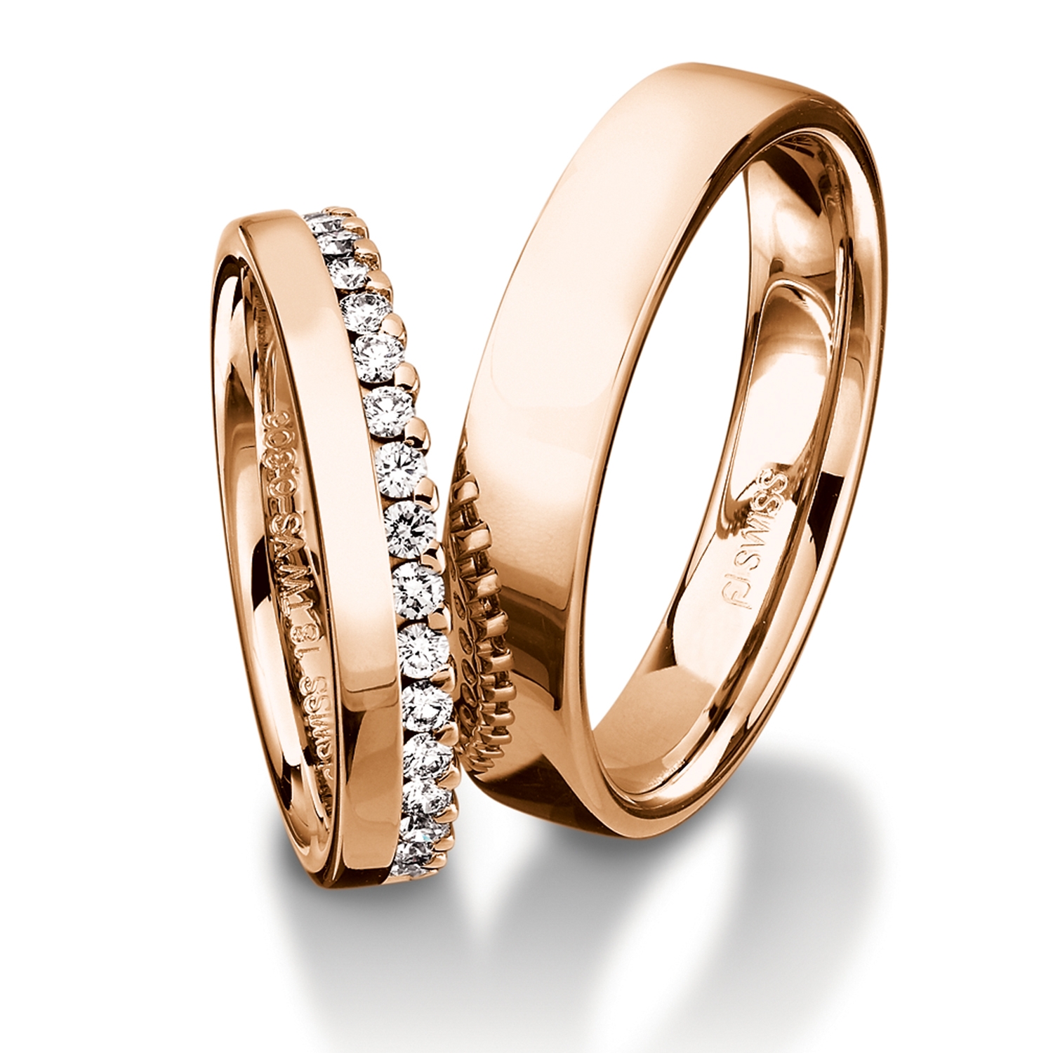 Diamond rings in gold, platinum and palladium with diamonds Furrer Jacot