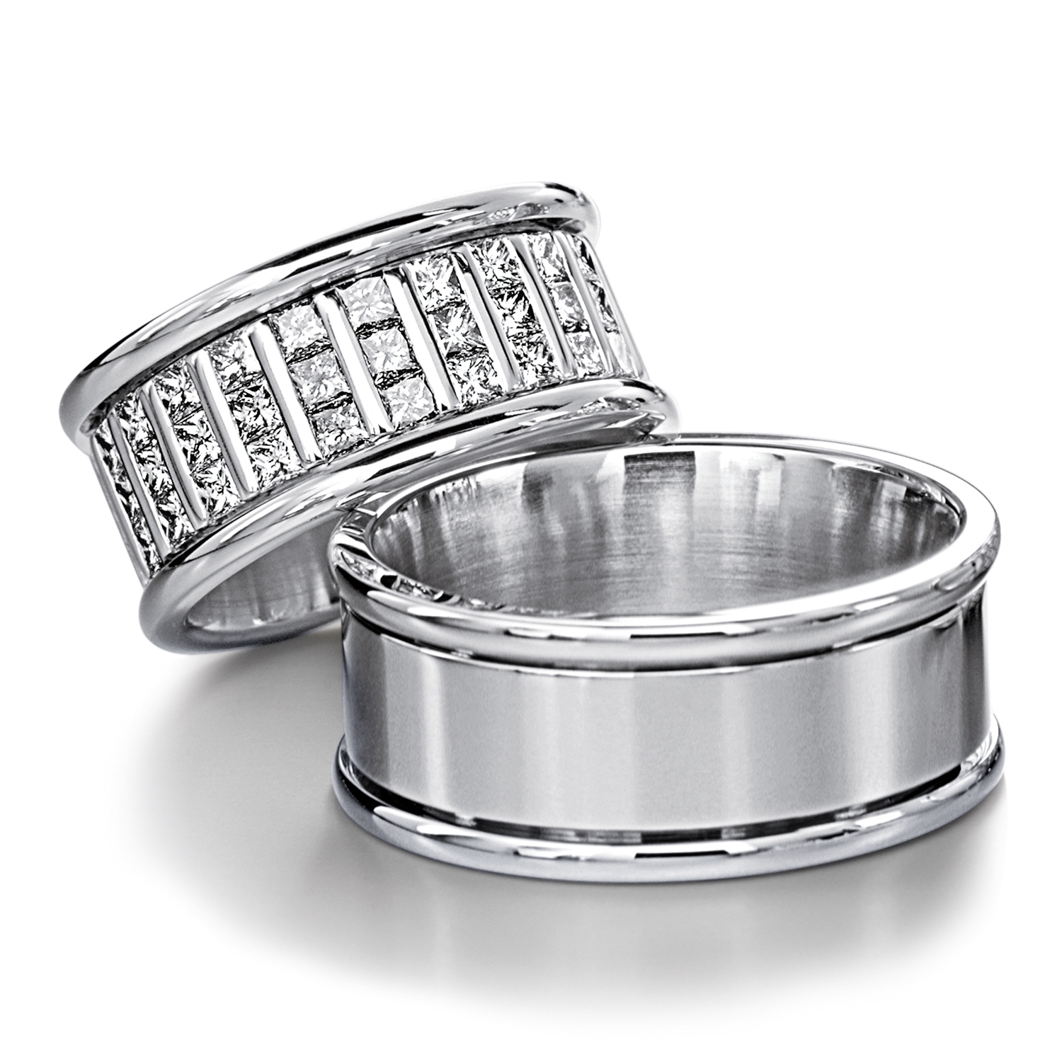 Diamond rings in gold, platinum and palladium with diamonds Furrer Jacot