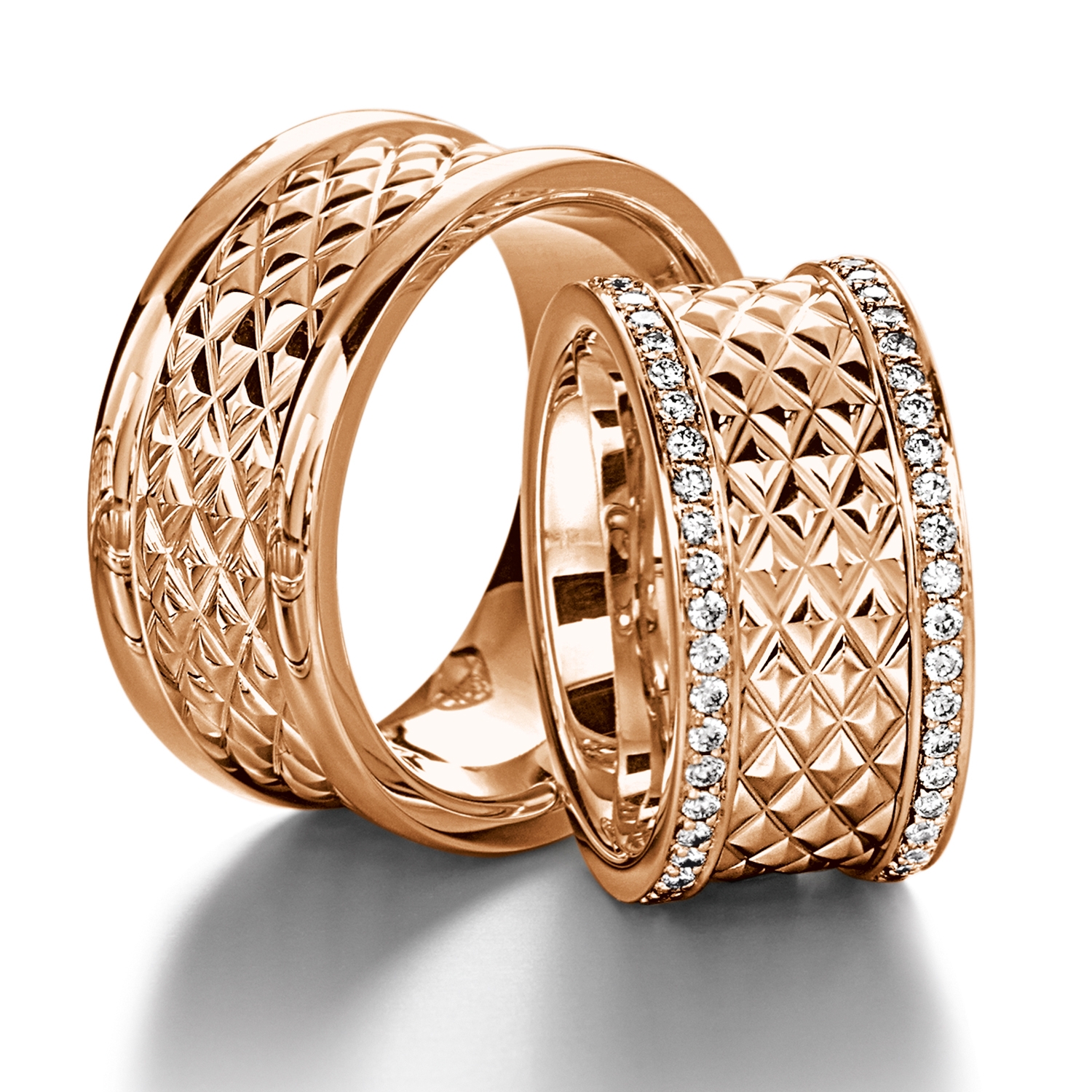 62-52850-0-0 Diamond rings in gold, platinum and palladium with diamonds Furrer Jacot