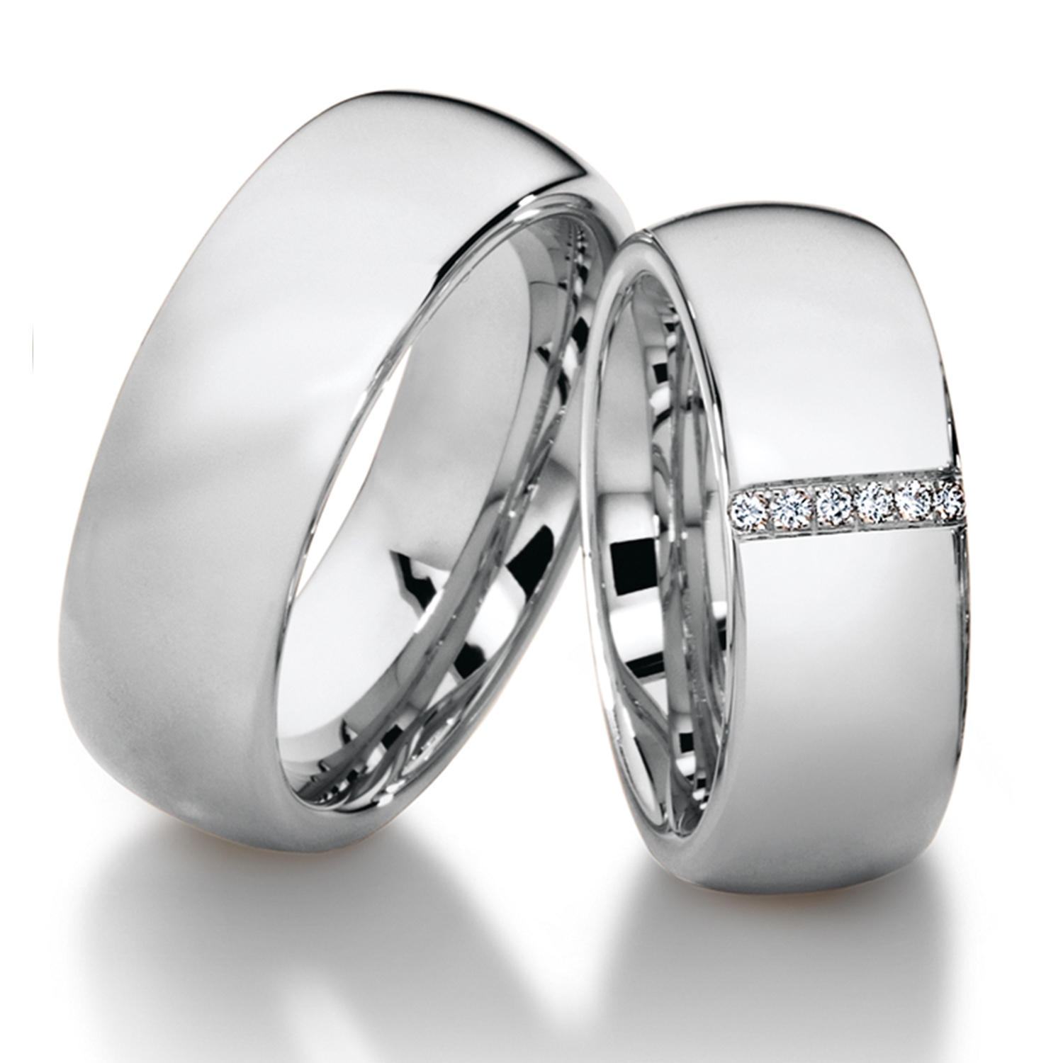 wedding rings in white gold