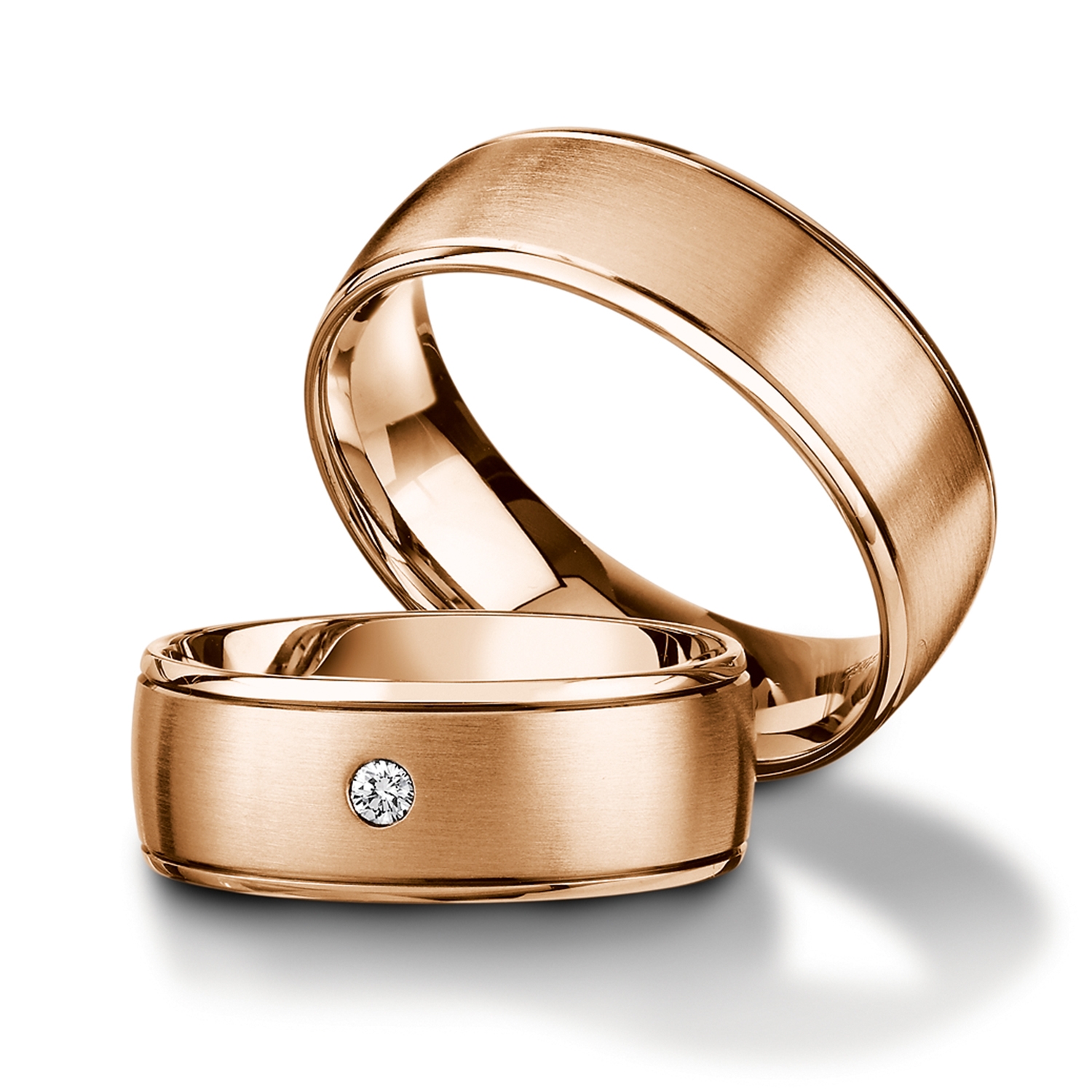 Rings in gold, platinum and palladium with diamonds Furrer Jacot