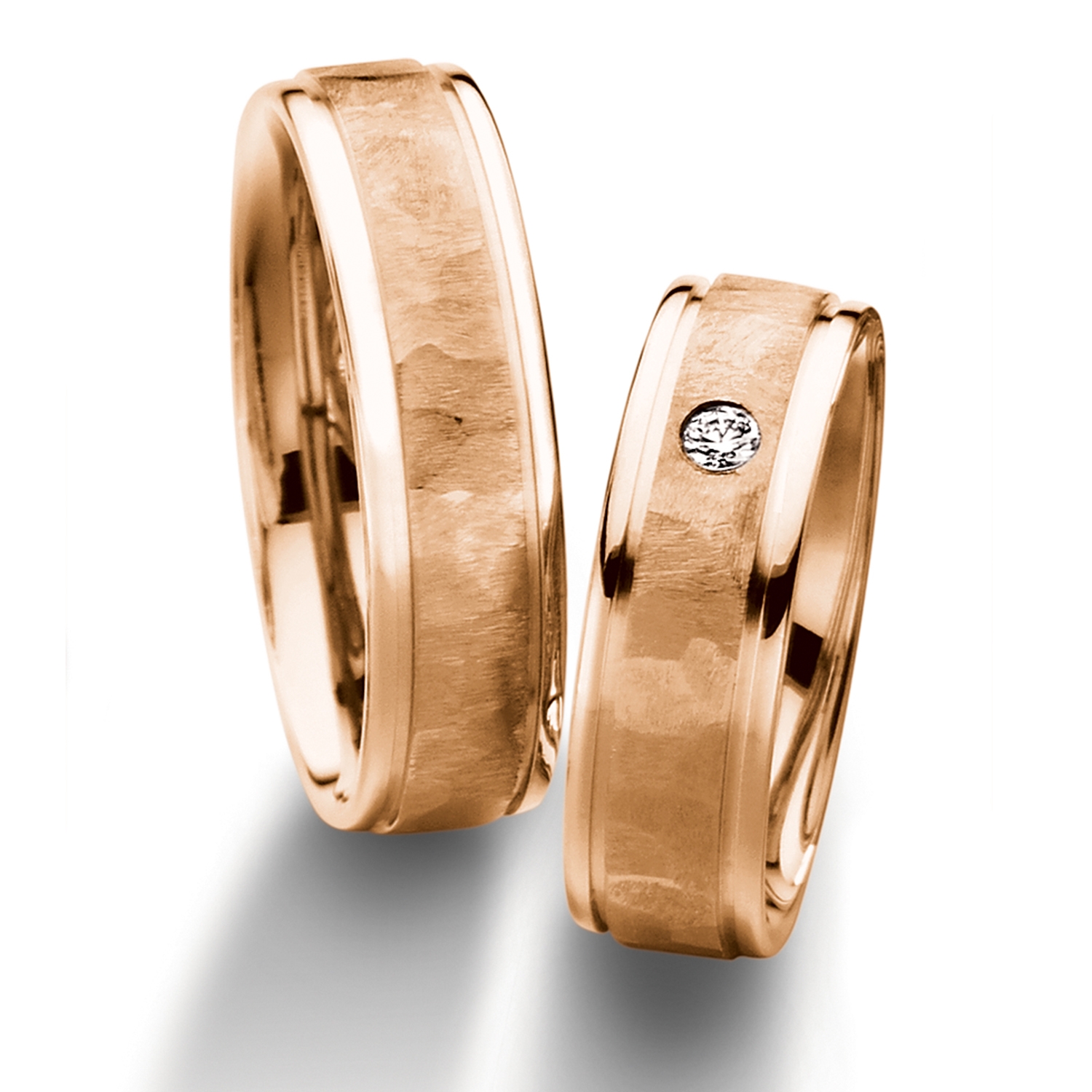 Rings in gold, platinum and palladium with diamonds Furrer Jacot