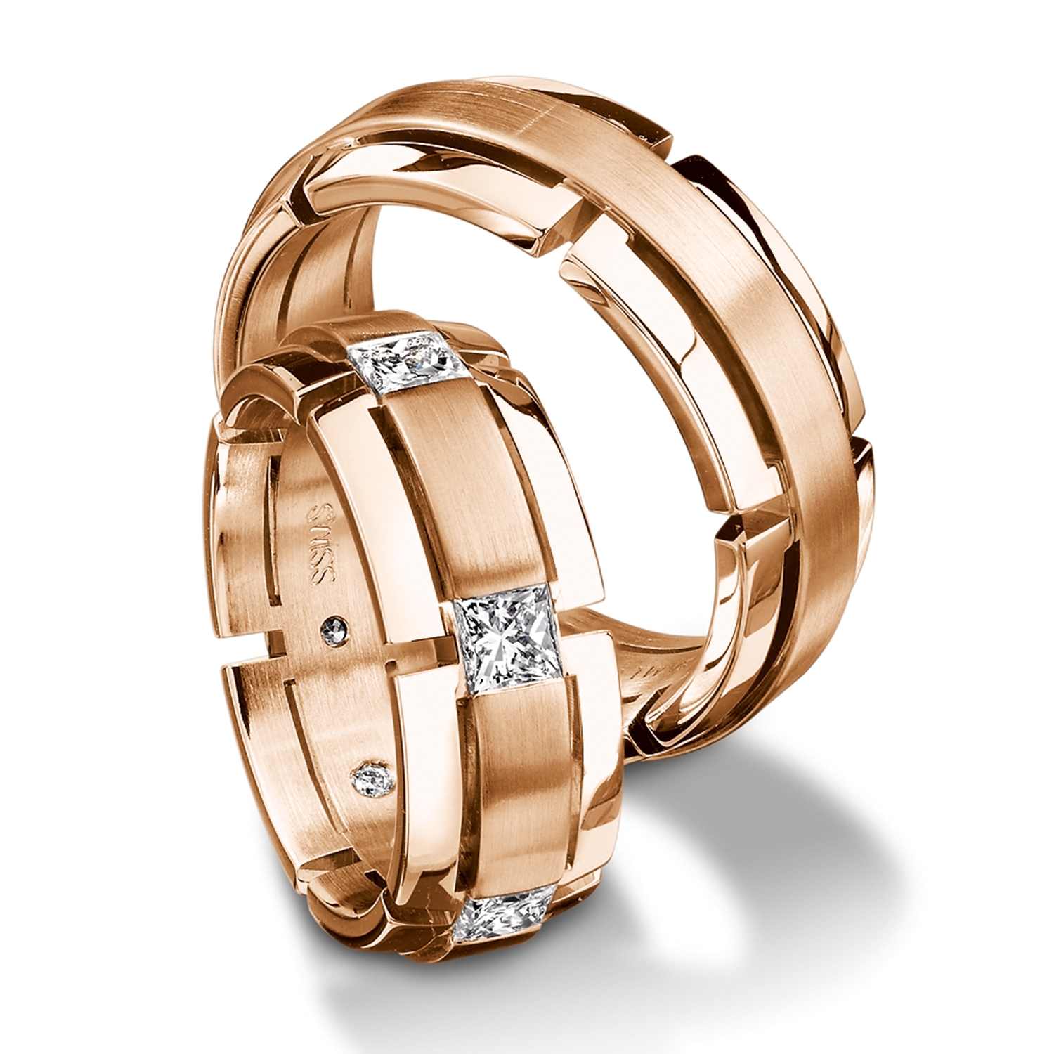 Diamond rings in gold, platinum and palladium with diamonds Furrer Jacot