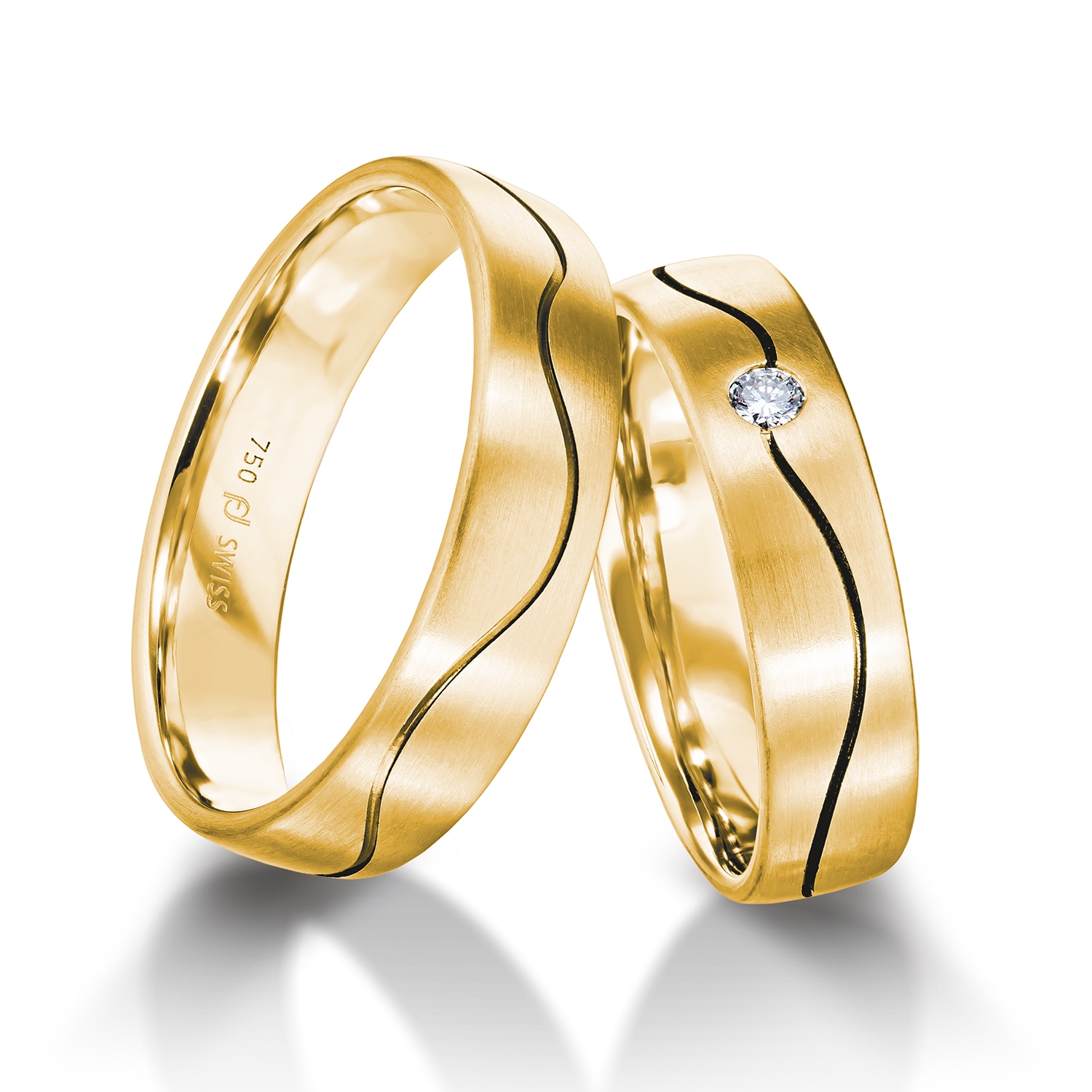 71-84340-0-0-yellow Rings in gold, platinum and palladium with diamonds Furrer Jacot