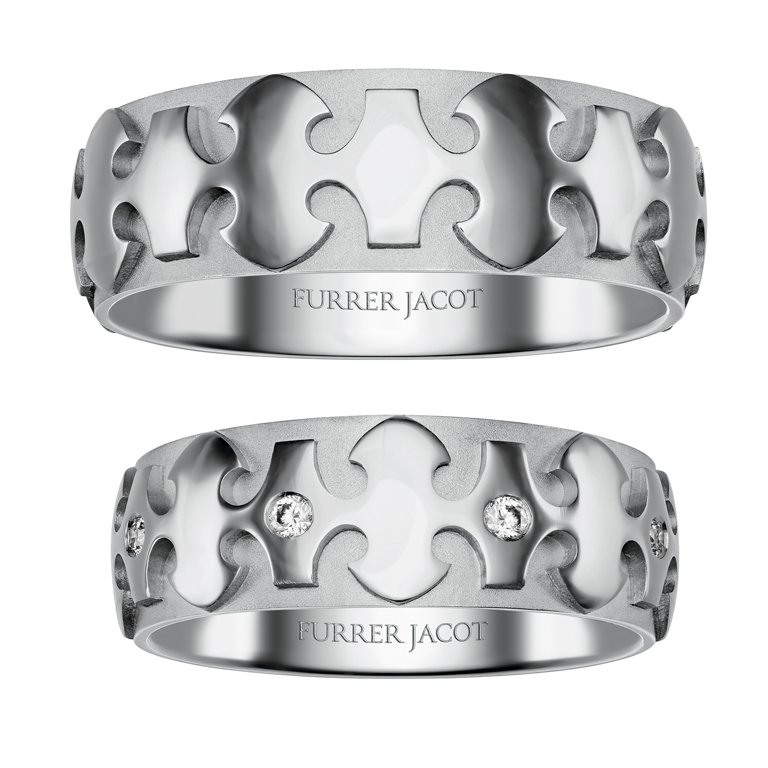 wedding rings King Arthur in white gold