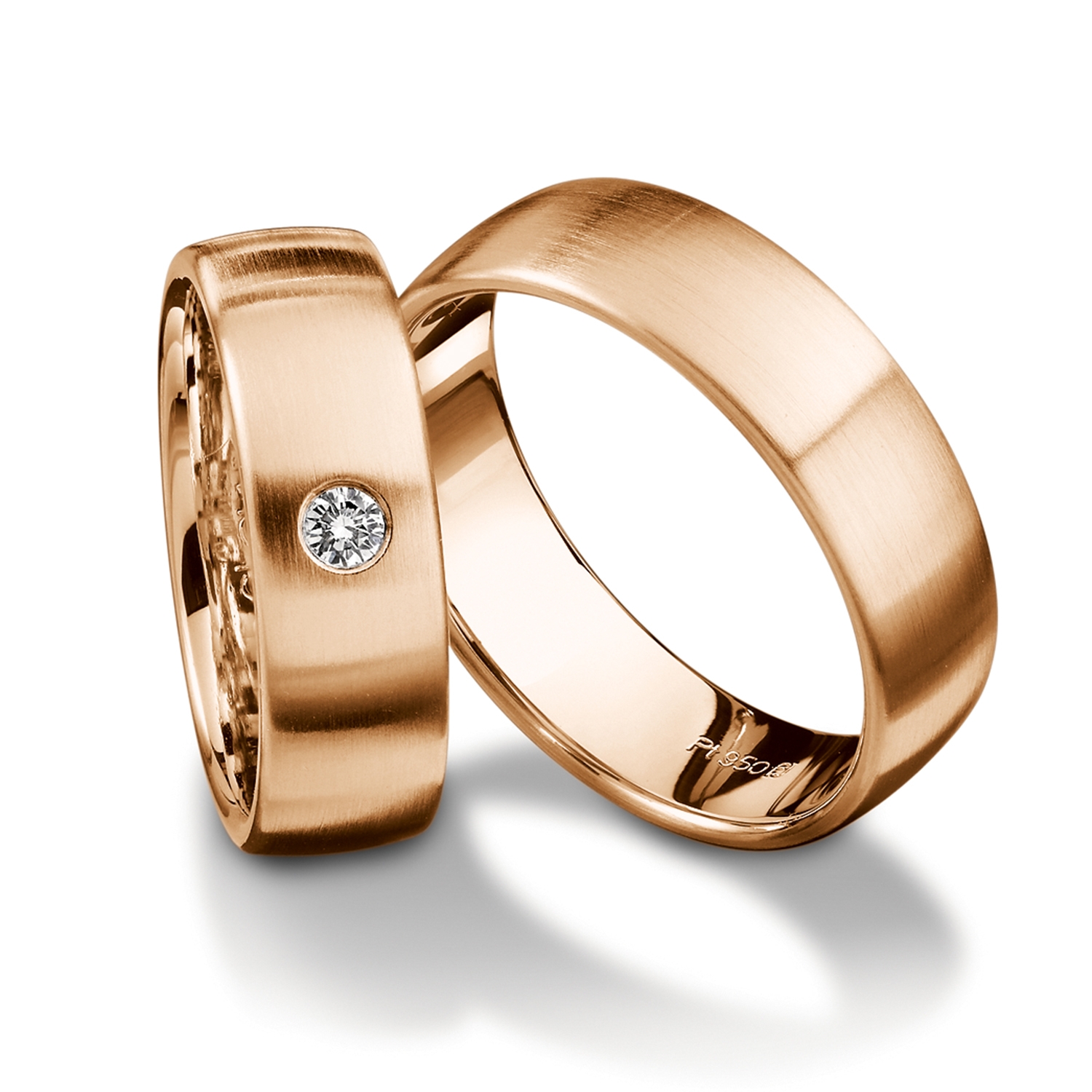 wedding bands, wedding rings, in gold, platinum, palladium, bicolor, with diamonds, Ringdividuell, individual