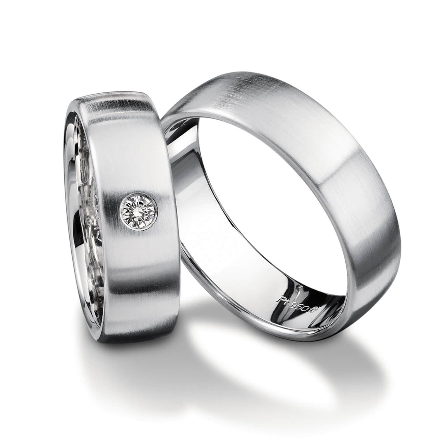 wedding bands, wedding rings, in gold, platinum, palladium, bicolor, with diamonds, Ringdividuell, individual