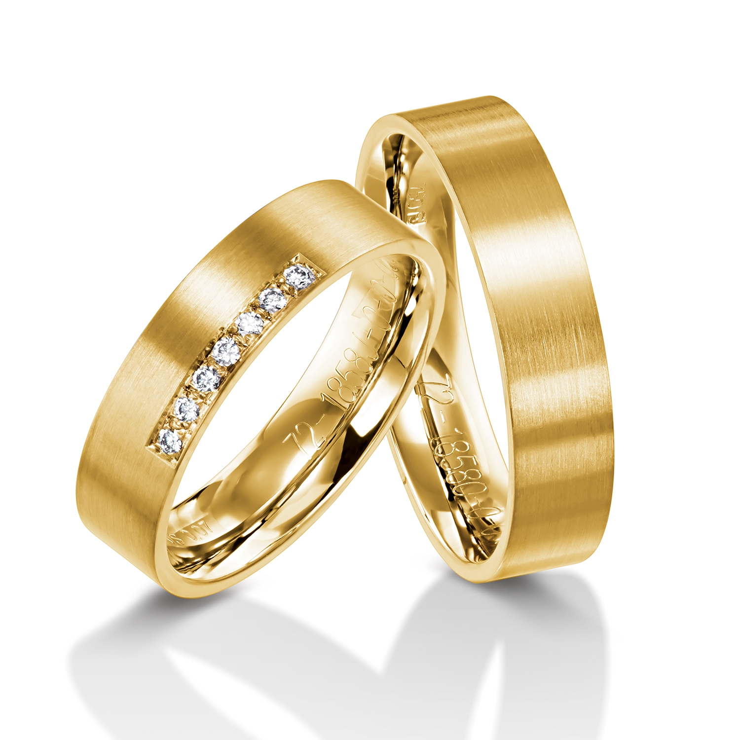 wedding bands, wedding rings, in gold, platinum, palladium, bicolor, with diamonds, Ringdividuell, individual