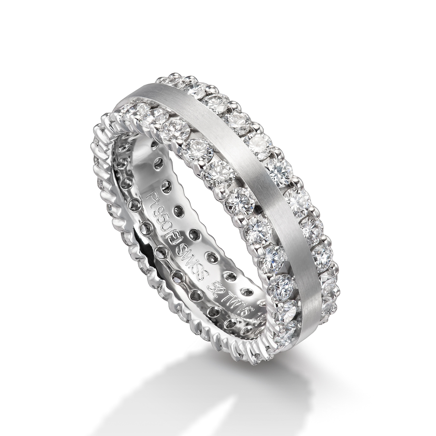 Diamond rings in gold, platinum and palladium with diamonds Furrer Jacot