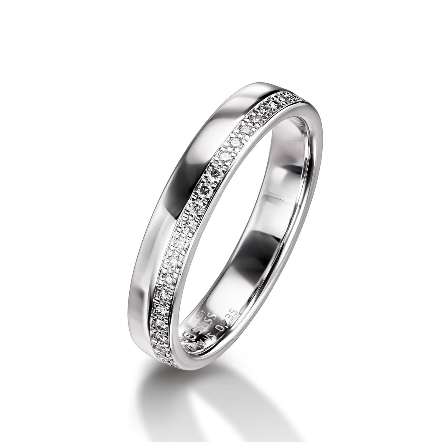 Diamond rings in gold, platinum and palladium with diamonds Furrer Jacot