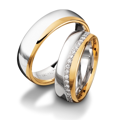 wedding bands, rings with diamonds in gold and platinum