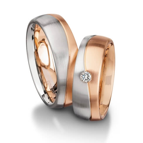 wedding bands in gold, platinum, palladium, multicolor with diamonds