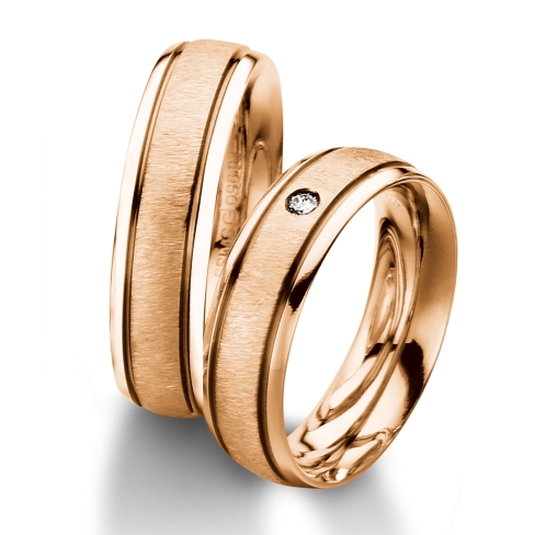 Rings in gold, platinum and palladium with diamonds Furrer Jacot